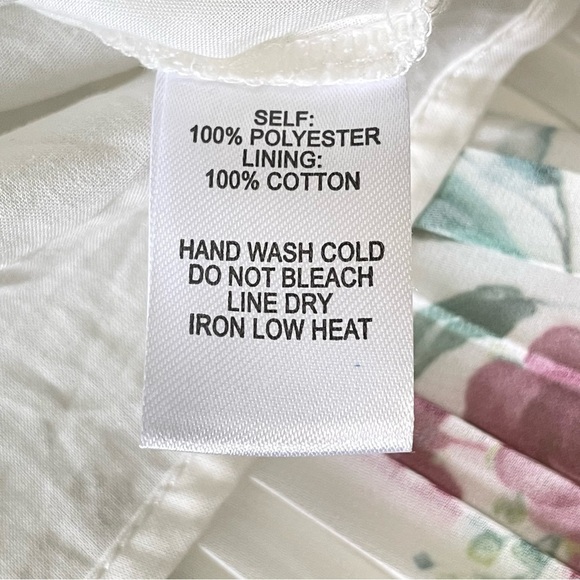 Lulus Thriving Romance White Floral Tiered Plisse Pleat Lace Trim Midi Dress XS - Picture 13 of 14